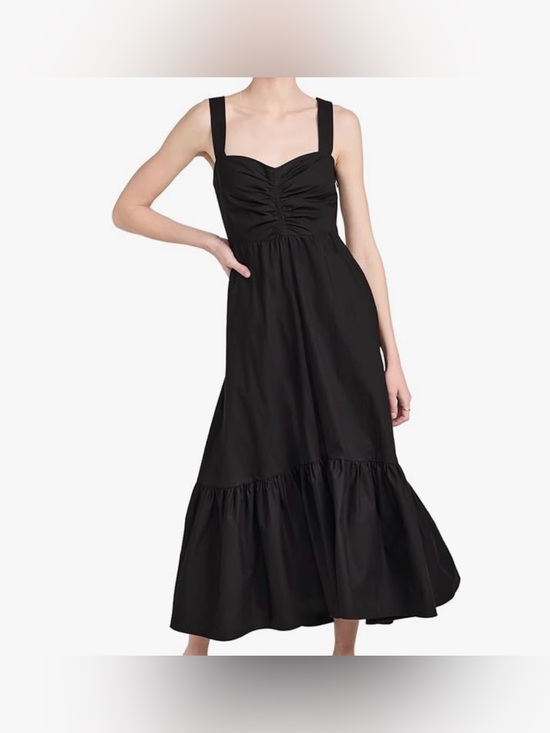 A.L.C. Dresses & Skirts - A.L.C. Black Ruched Bodice Maxi Dress with Wide Straps Size 10